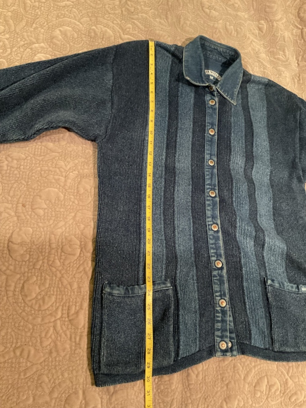 Preowned Blue Willi Size Medium Sweater Jacket - Picture 3 of 4